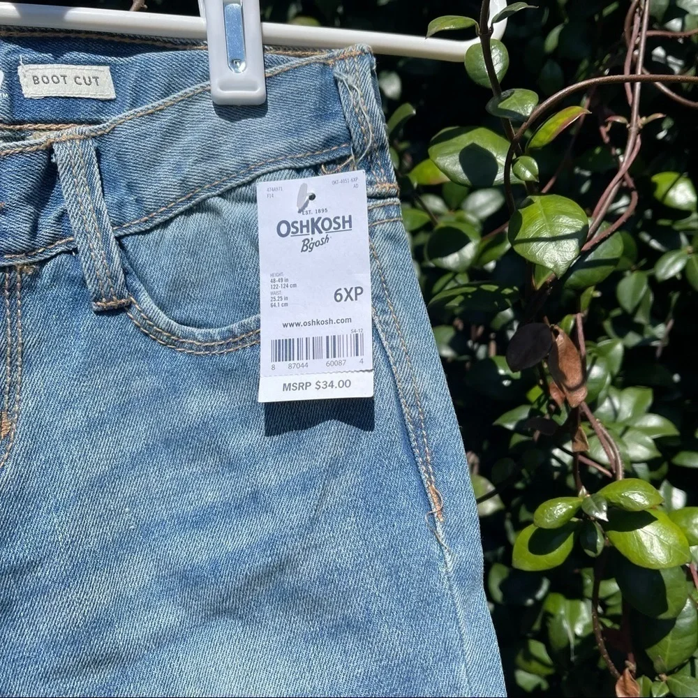 NWT OshKosh B’gosh Light Wash Bootcut Girls Denim Jeans